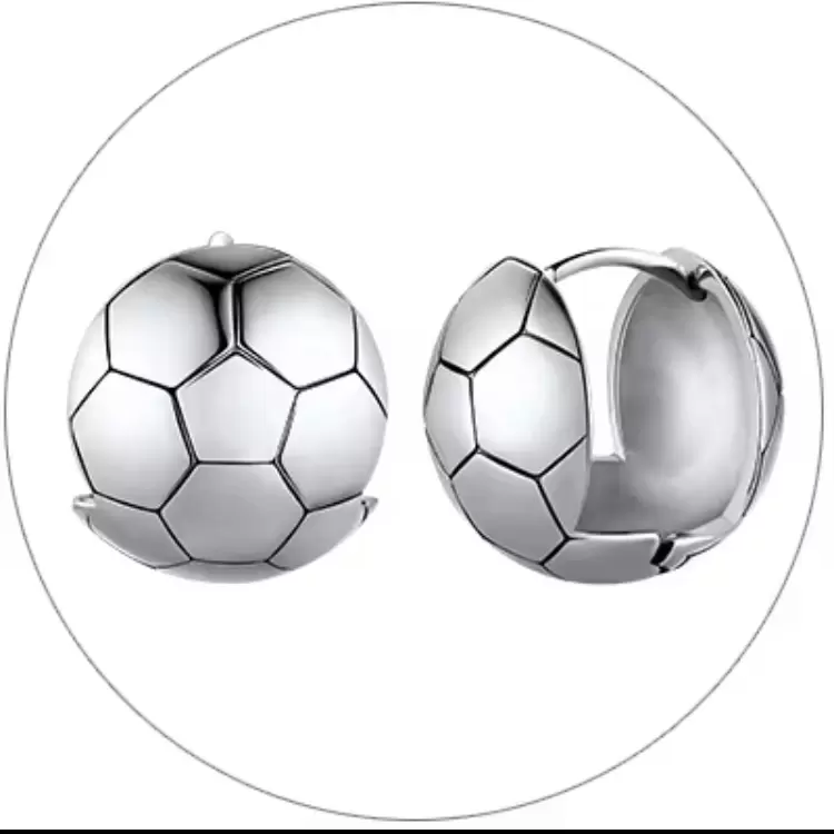 Orecchini calcio femminile in acciaio personalizzabili  