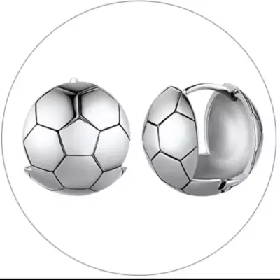 Orecchini calcio femminile in acciaio personalizzabili 
