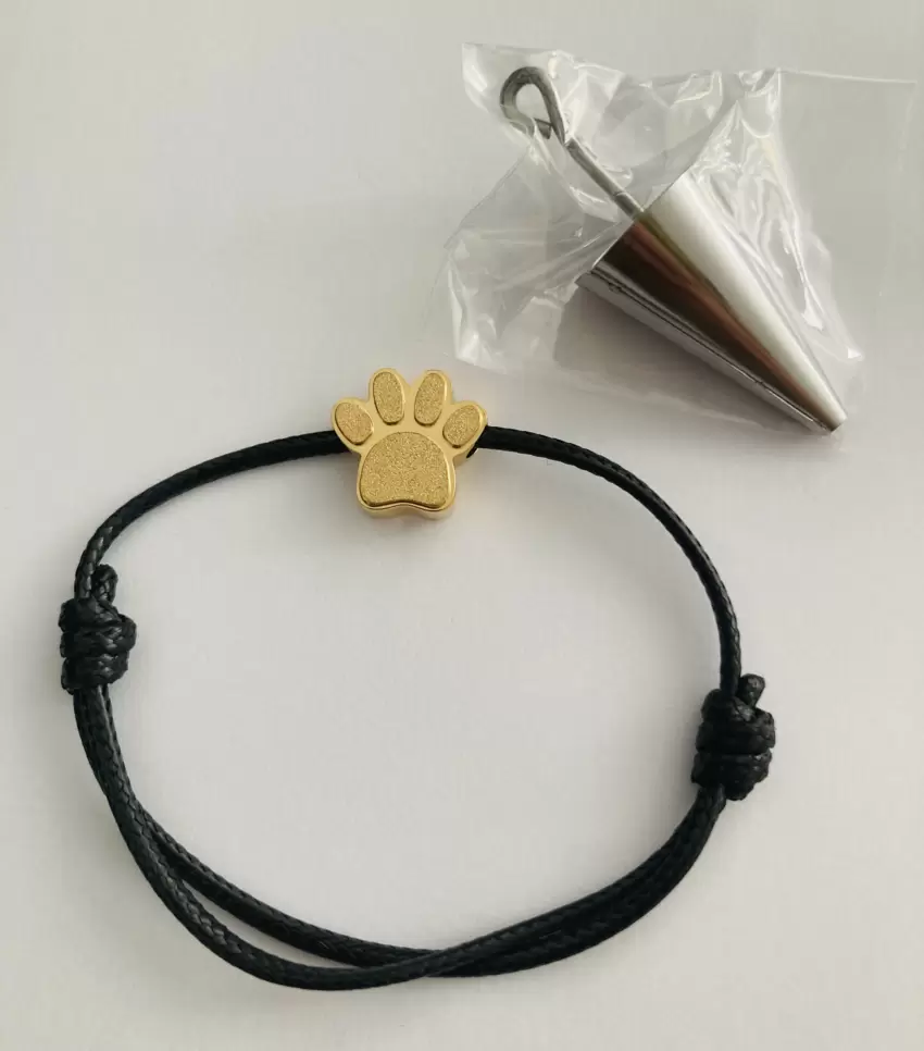 Braccialetto pets placcato oro in acciaio  