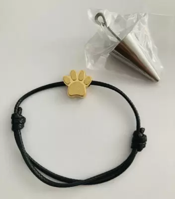 Braccialetto pets placcato oro in acciaio 