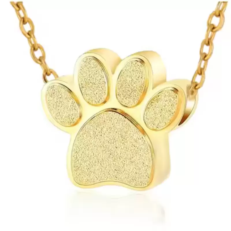 Collana pets in acciaio placcato oro