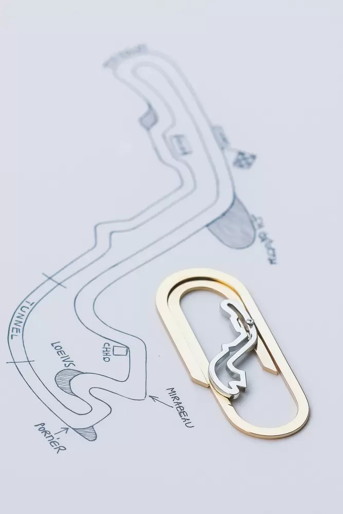 18kt gold money clip with Monte Carlo circuit  