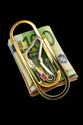 Pince à billets en or 750 avec circuit Monza 