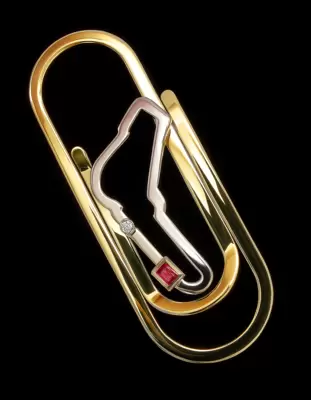 Pince à billets en or 750 avec circuit Monza 