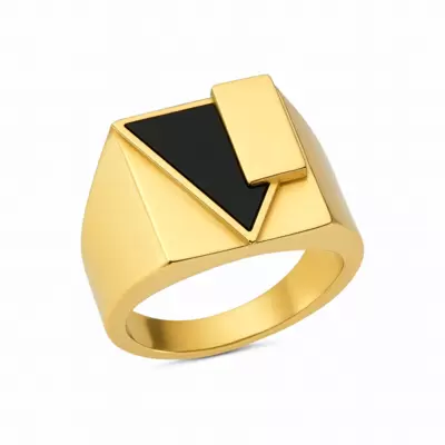 Anello triangolo in oro 750  
