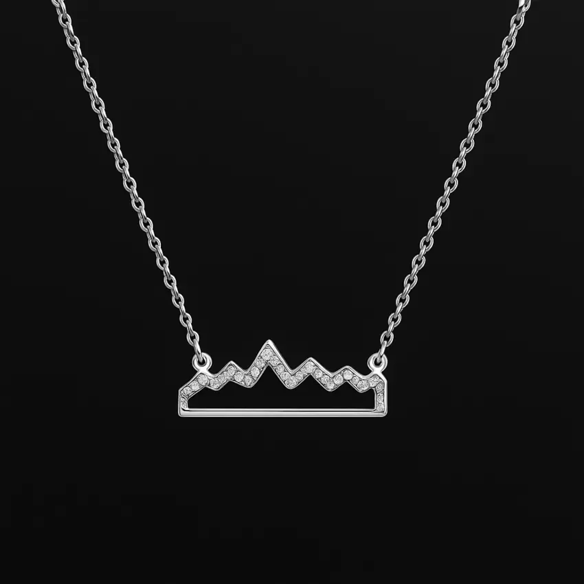 Collar Skyline Dolomiti de oro blanco 750 y diamantes  