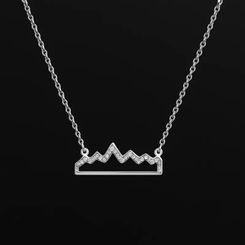 Collar Skyline Dolomiti de oro blanco 750 y diamantes