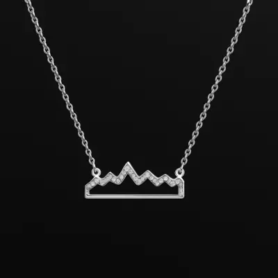 Collar Skyline Dolomiti de oro blanco 750 y diamantes 