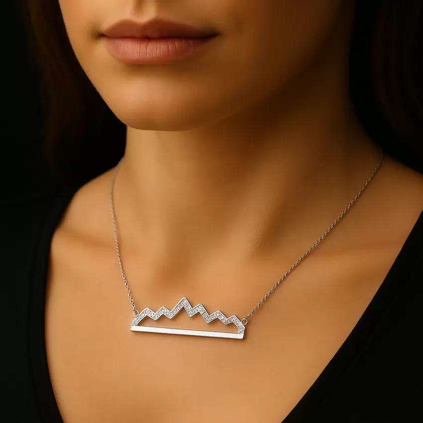 Collar Skyline Dolomiti de oro blanco 750 y diamantes  