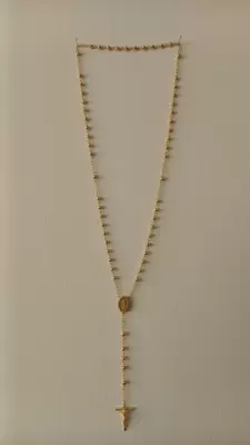 18kt yellow gold rosary necklace 