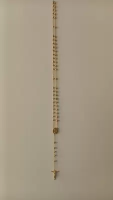18kt yellow gold rosary necklace 