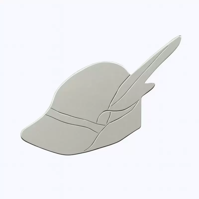 Customizable Stainless Steel Alpine Hat Jacket Pin