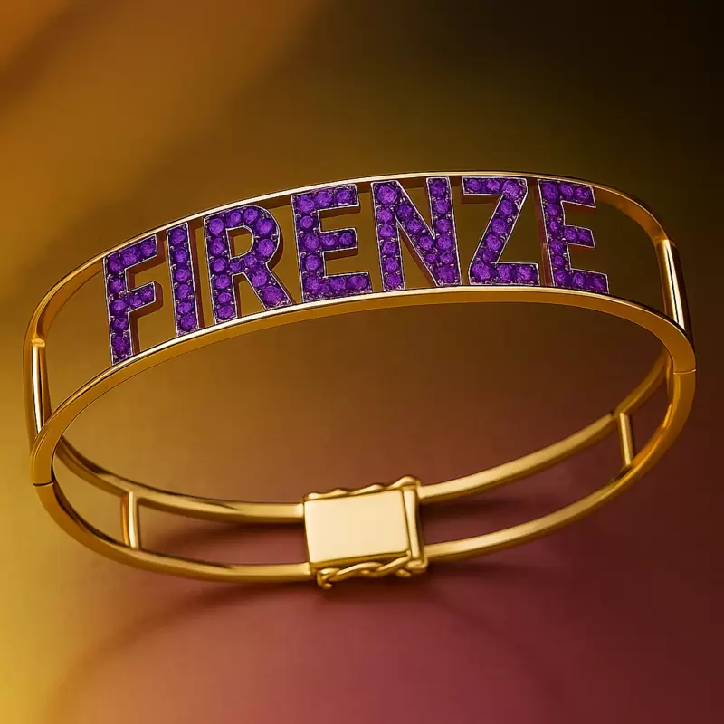 Bracciale FIRENZE in oro giallo 750 e ametiste 