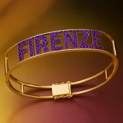 Bracciale FIRENZE in oro giallo 750 e ametiste  