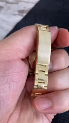 Nicht-originale Damenuhr von ROLEX mit 750er Goldband 