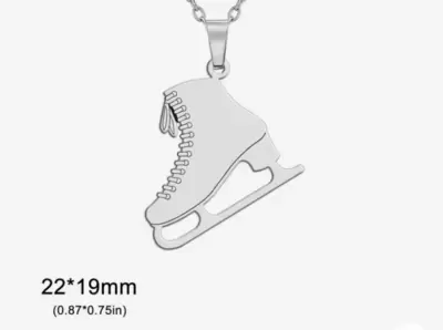 Individuell gestaltbarer Schlittschuh-Anhänger aus Stahl 