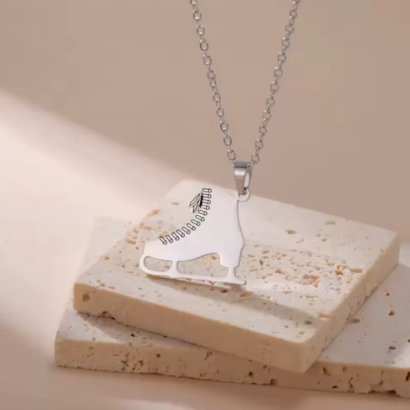 Individuell gestaltbarer Schlittschuh-Anh&auml;nger aus Stahl