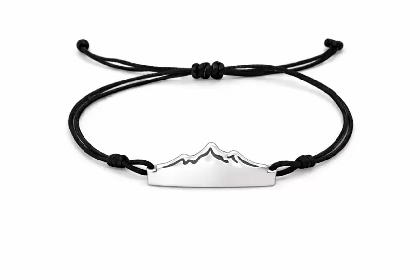 Bracciale Montagne Minimal in argento 925 personalizzabile  