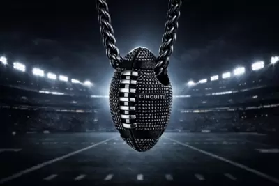 Ciondolo Football Americano in oro bianco 18kt black rhodium 