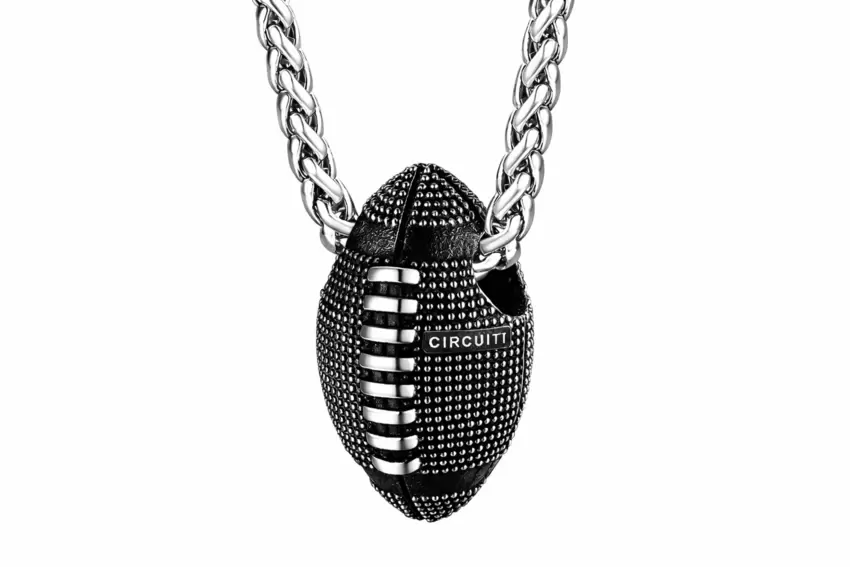 Ciondolo Football Americano in oro bianco 18kt black rhodium  