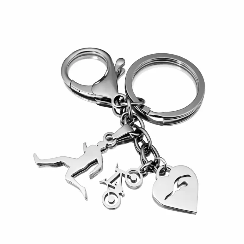 Portachiavi charms personalizzabile Triathlon maschile