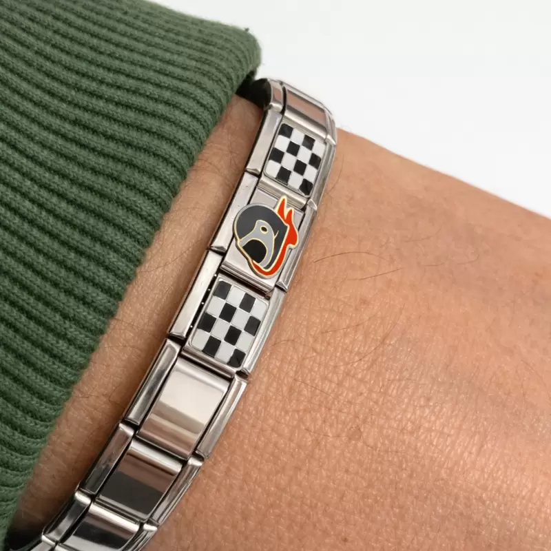 Helm Raceflag Stahlarmband