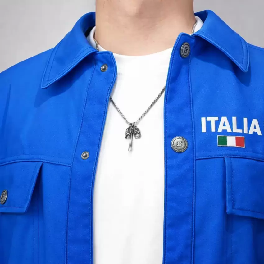 Colar com pingentes de basebol em aço  