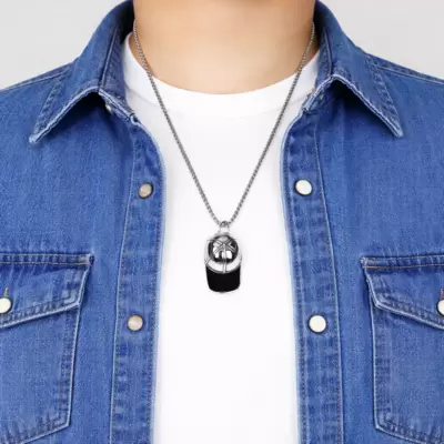 Pendente de boné de basebol em aço personalizável 