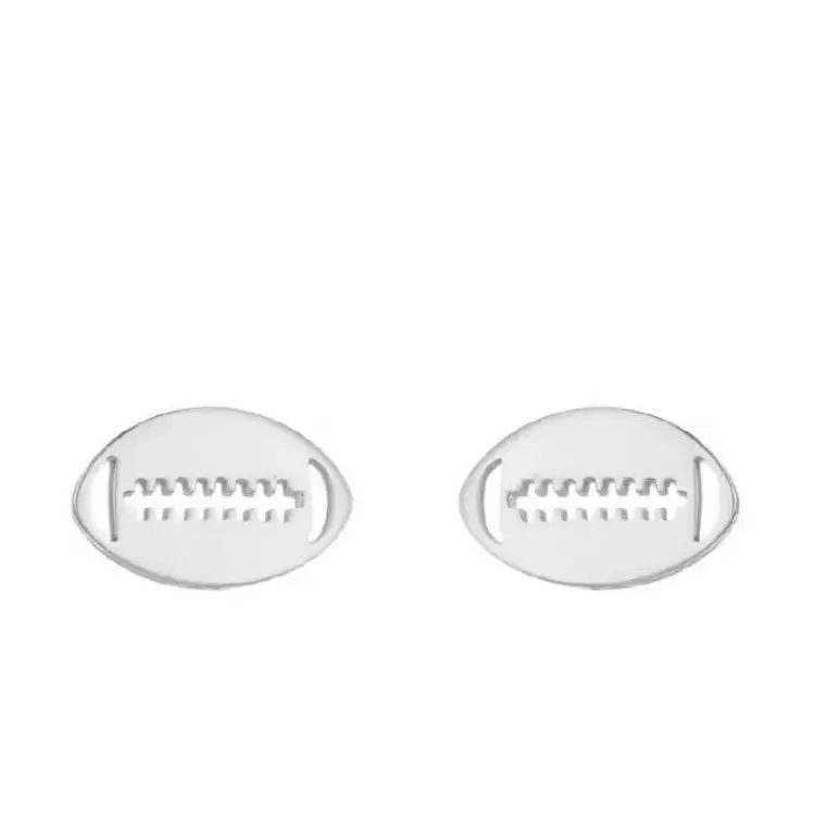 Pendientes de rugby de acero personalizables  