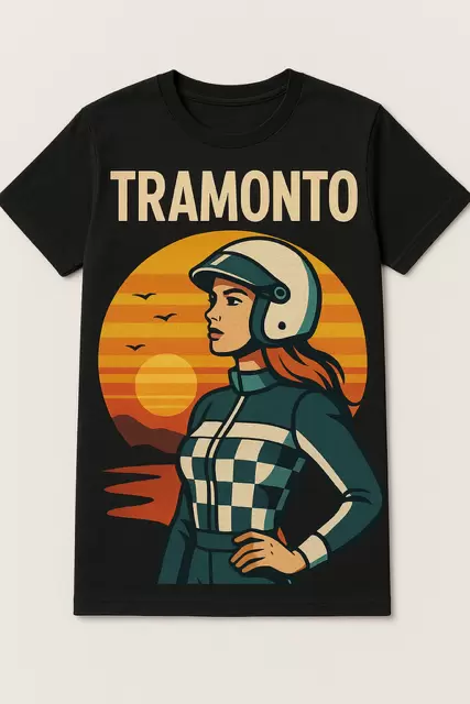 T-shirt CIRCUITI curva del Tramonto  