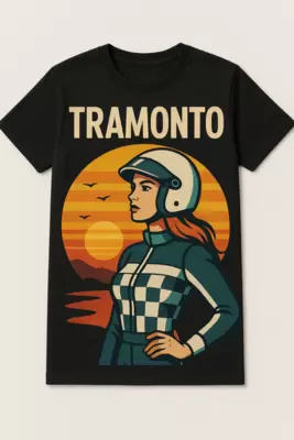T-shirt CIRCUITI curva del Tramonto 