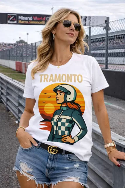 T-shirt CIRCUITI curva del Tramonto  