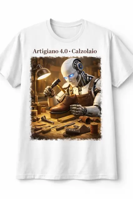 Camiseta Artesanos Humanoides Diseño Robótico Futurista  