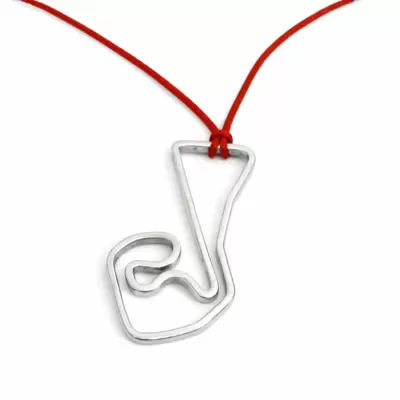 Ciondolo circuito Sachsenring in acciaio  