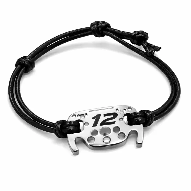 Bracciale Volante Formula 1 in acciaio con numero 12
