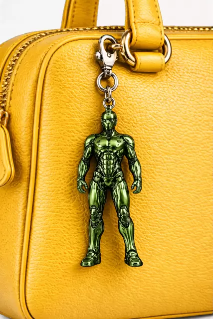 Charm gioiello tecnologico Umanoide verde per borsa  