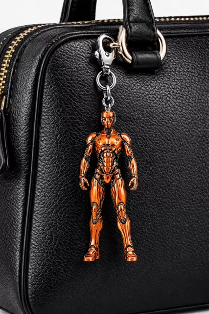 Charm gioiello tecnologico Umanoide arancione per borsa  