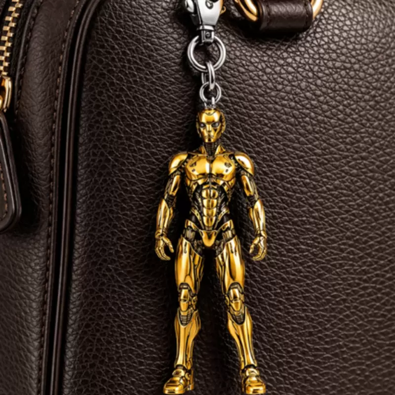 Charm gioiello tecnologico Umanoide oro per borsa