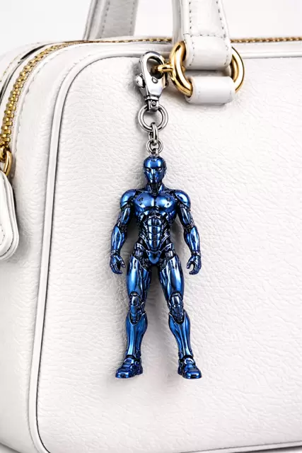 Charm gioiello tecnologico Umanoide blu per borsa  