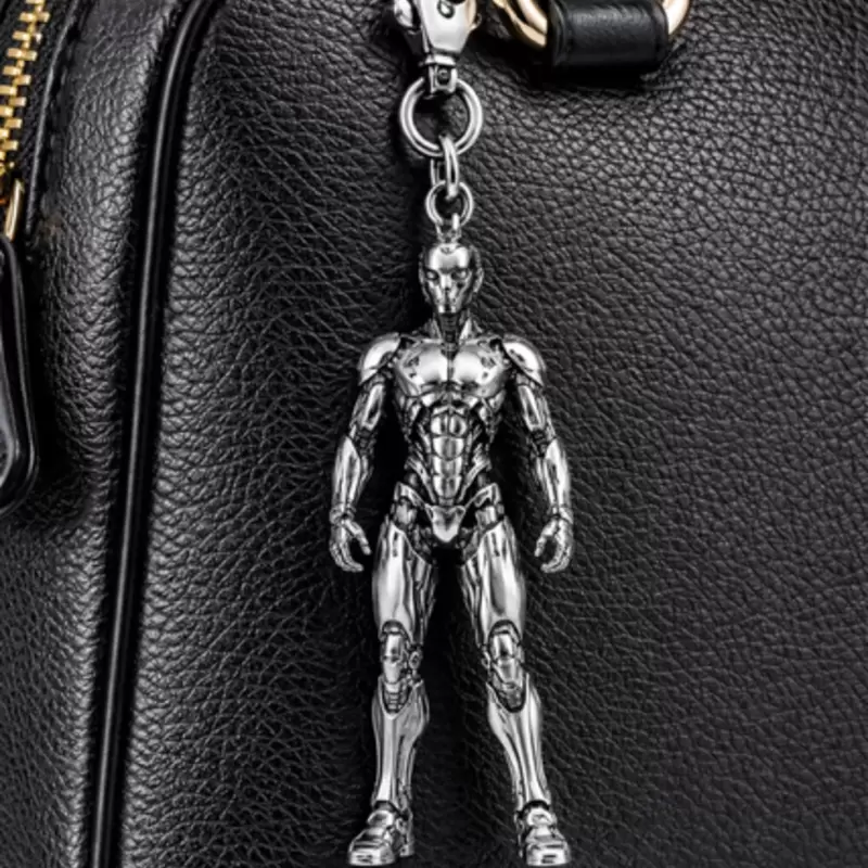 Charm gioiello tecnologico Umanoide metallizzato per borsa