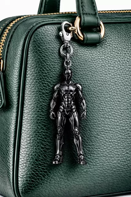 Charm gioiello tecnologico Umanoide nero per borsa  