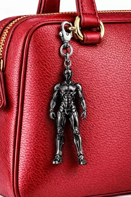 Charm gioiello tecnologico Umanoide nero per borsa  