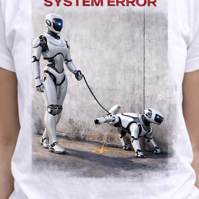 T-shirt Umanoide Cane Robotico SYSTEM ERROR
