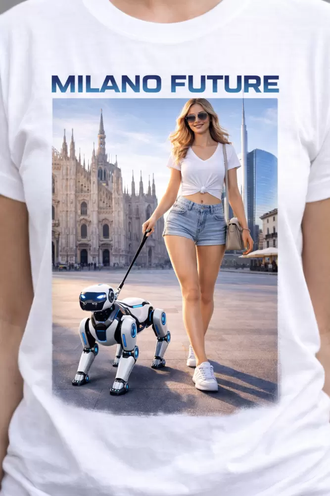 T-shirt cane robotico MILANO FUTURE  
