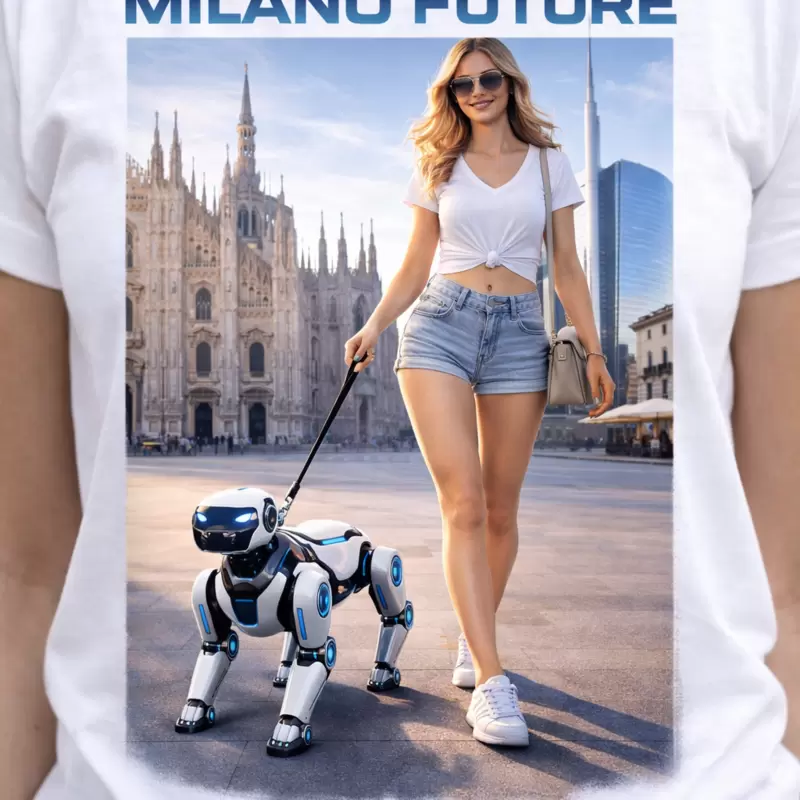 T-shirt cane robotico MILANO FUTURE