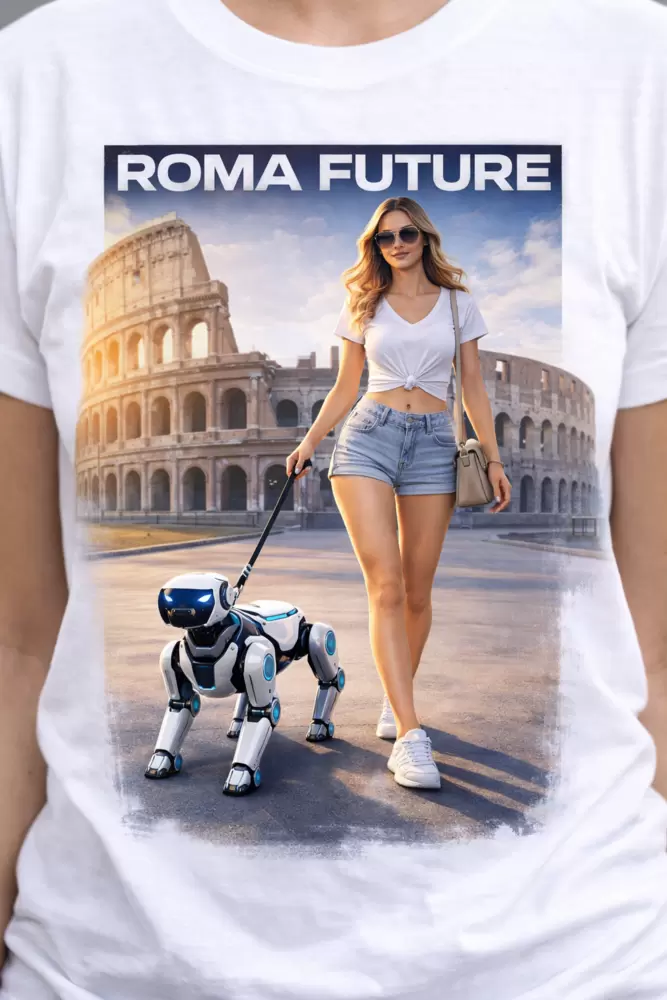 T-shirt cane robotico ROMA FUTURE  