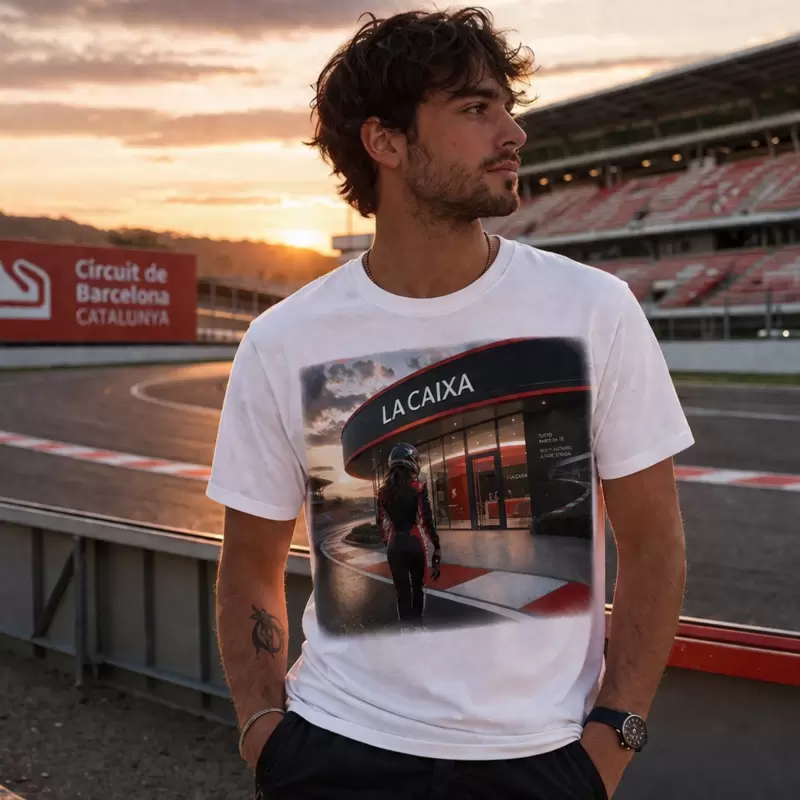 LA CAIXA Camiseta Curvas Lend&aacute;rias