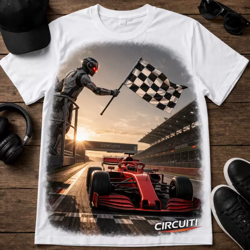 T-shirt Humanoid Checkered Flag