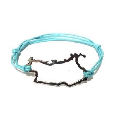 Bracciale con Silhouette Isola della Sardegna in Acciaio 
