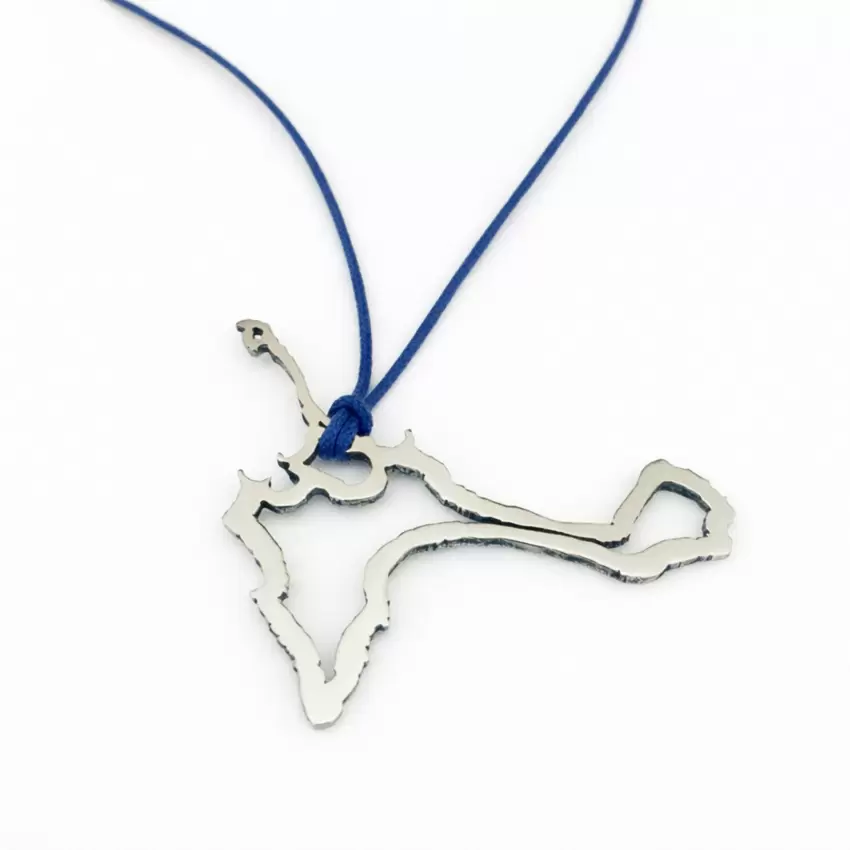 Ciondolo Silhouette Isola di Formentera in acciaio  